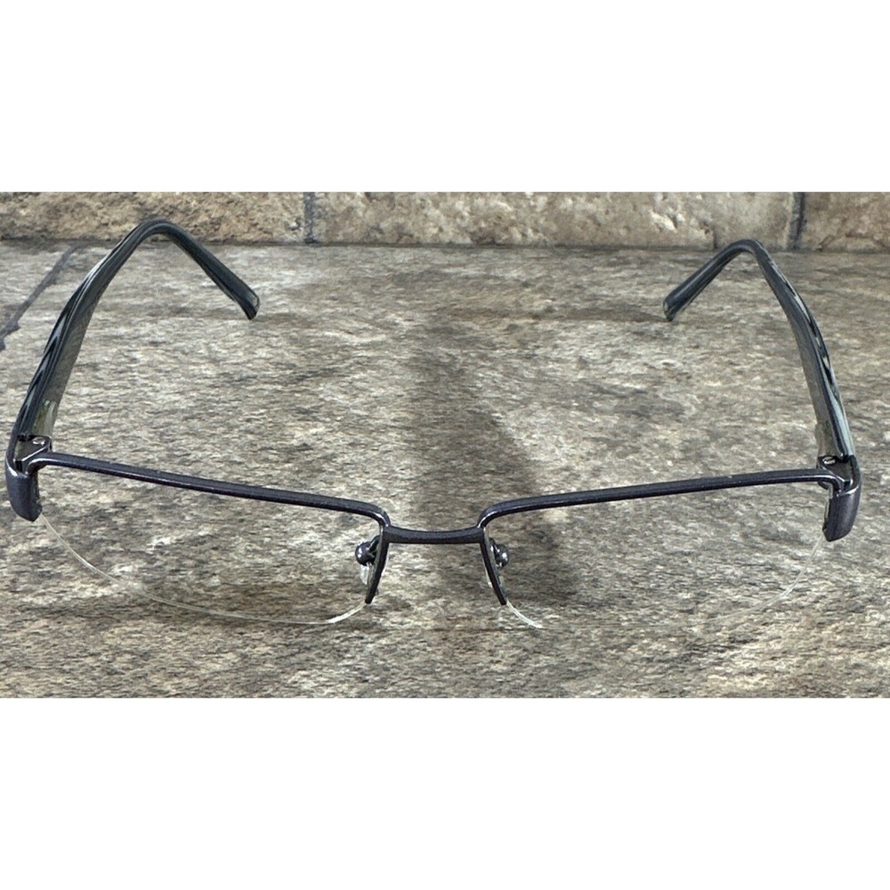 Perry Ellis PE 337-3 Gunmetal Gray Half Rim Eyeglasses Frames 54-16-140-31mm